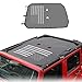 JeCar Mesh Sunshade Top Shade Cover UV Protection for Jeep Wrangler 2007-2018 JKU 4 Door