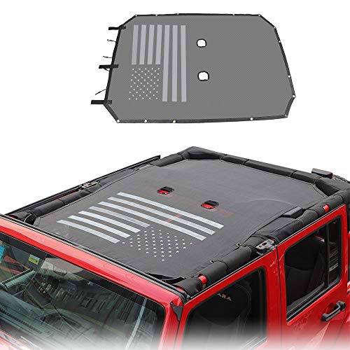 JeCar Mesh Sunshade Top Shade Cover UV Protection for Jeep Wrangler 2007-2018 JKU 4 Door by JeCar - Used condition - US$15.75