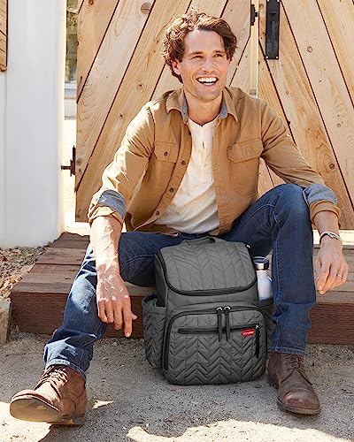 Skip-Hop-Diaper-Bag-Backpack-Forma-Multi-Function-Baby-Travel-Bag-with-Changing-Pad-Stroller-Attachment-Grey