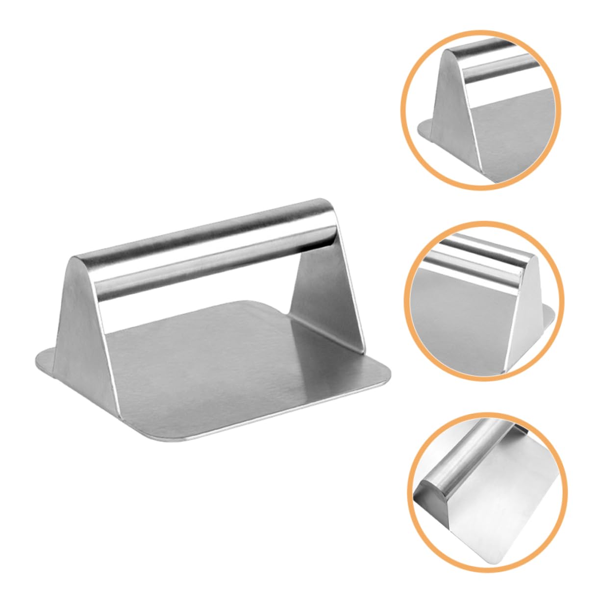 Cabilock Stainless Steel Burger Press Heavy Duty Grilling Tool for Patties Ergonomic Design Mold for for Bacon Ground Beef