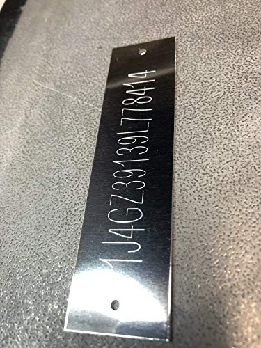 Custom Engraved VIN# Serial Tag Plate Car Hot Rod Trailer Truck Cycle Car Chrome