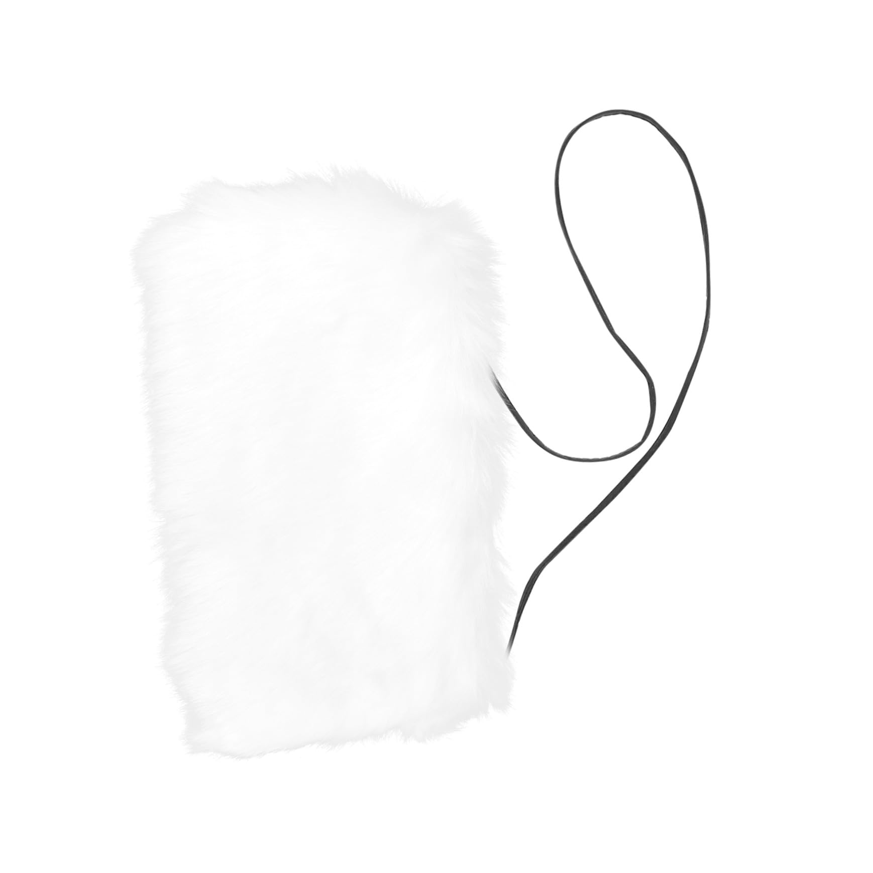Manguito Cálido de Invierno de Pelo Sintético Color Claro, Calentador de Manos sin Batería, Mullido y, Accesorio para Mujer, Adecuado para Bodas y Climas Fríos al Aire Libre
