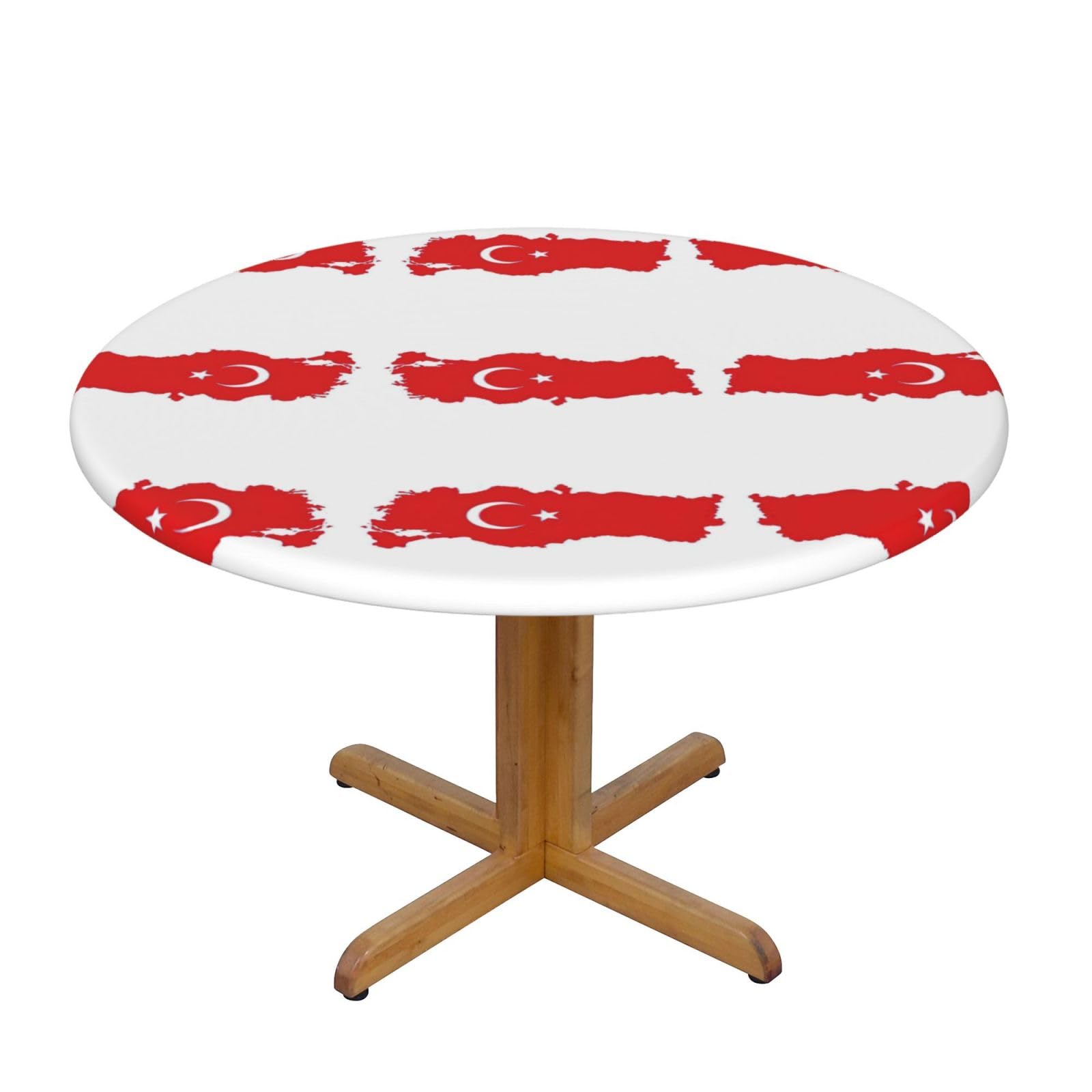 Turkey Flag Map Print Oxford Wipeable Tablecloth Oil-Resistant Outdoor Table Cover Reusable Birthday Table Protector