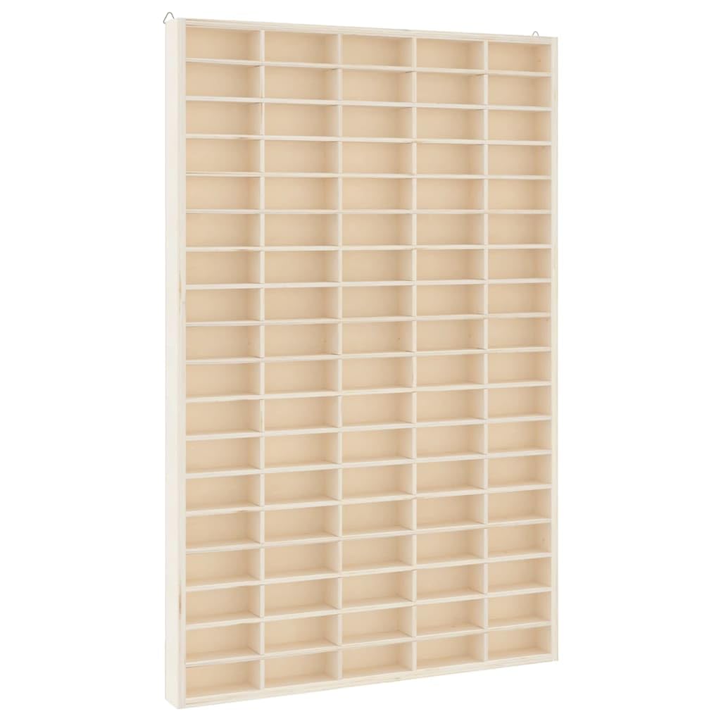 Vitrina de Madera para coleccionistas con 90 Compartimentos 50,5x4,5x79 cm Marrón,4017379