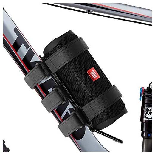 Portable Speaker Mount for Golf Cart Railing Bike or Boat -Waterproof Outdoor Adjustable Strap for Most Bluetooth Wireless Speakers Attachment Accessory Holder Bar Rail