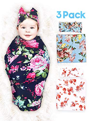 PrimeweToddlers 3 Pack Baby Swaddle Blanket Newborn Baby Wrap Organic Swaddle Receiving Blankets