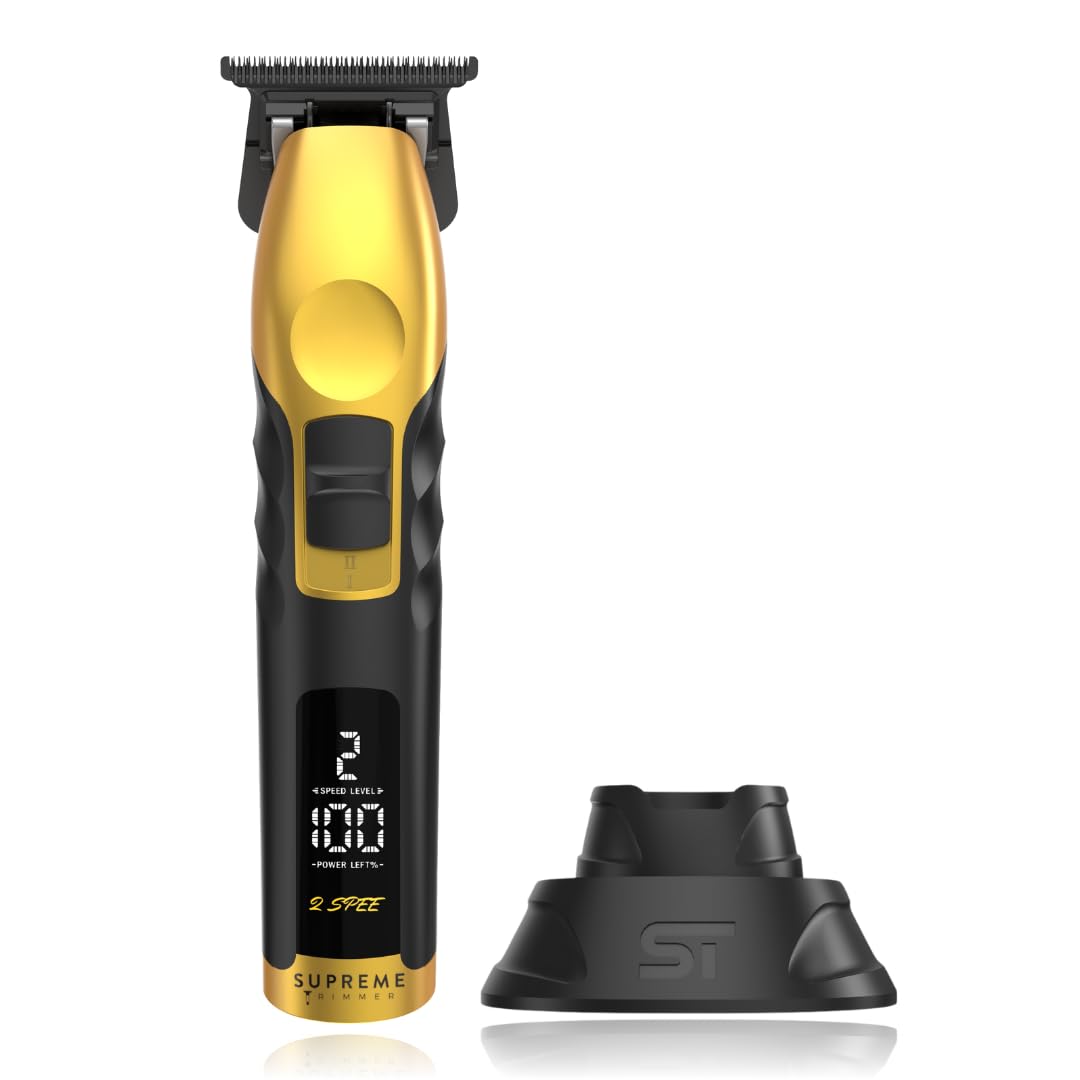 Supreme Trimmer 2Spee ST622 – Cordless Beard & Hair Trimmer for Men | 2-Speed Motor, 180 Min Runtime, Zero-Gap Adjustable Blade, Digital Display, Removable Blade Design