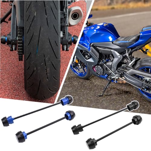 Curseurs de cadre POM pour moto YZF-R7 2021-2024 bleu
