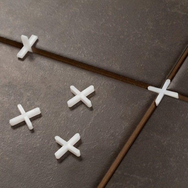 Facile® 2 MM Tile Spacers (1200 Pcs) – Reusable HDPE Cross Tile Levelling Tools for Floor & Wall Tiles – Accurate Gap Alignment – 12 Packets of 100 Pcs Each