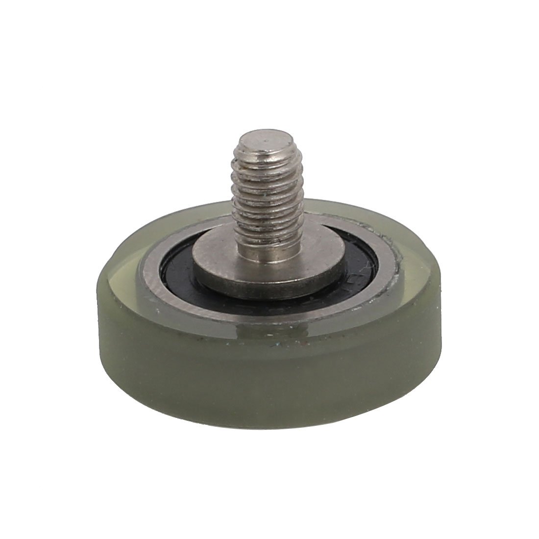 Aexit M4 x Material handling 5mm Thread 18mm OD F Type Idler Bearing Pulley Clear Model:50as620qo331