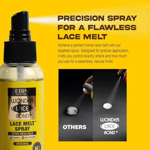 Image of WONDER LACE BOND Lace Melt Spray - Original 8 fl.oz. /250ml | Flawless,Natural, and Seamleass finish, No Reside, Long Lasting Formula with Protecting Edges, Perfect for wigs