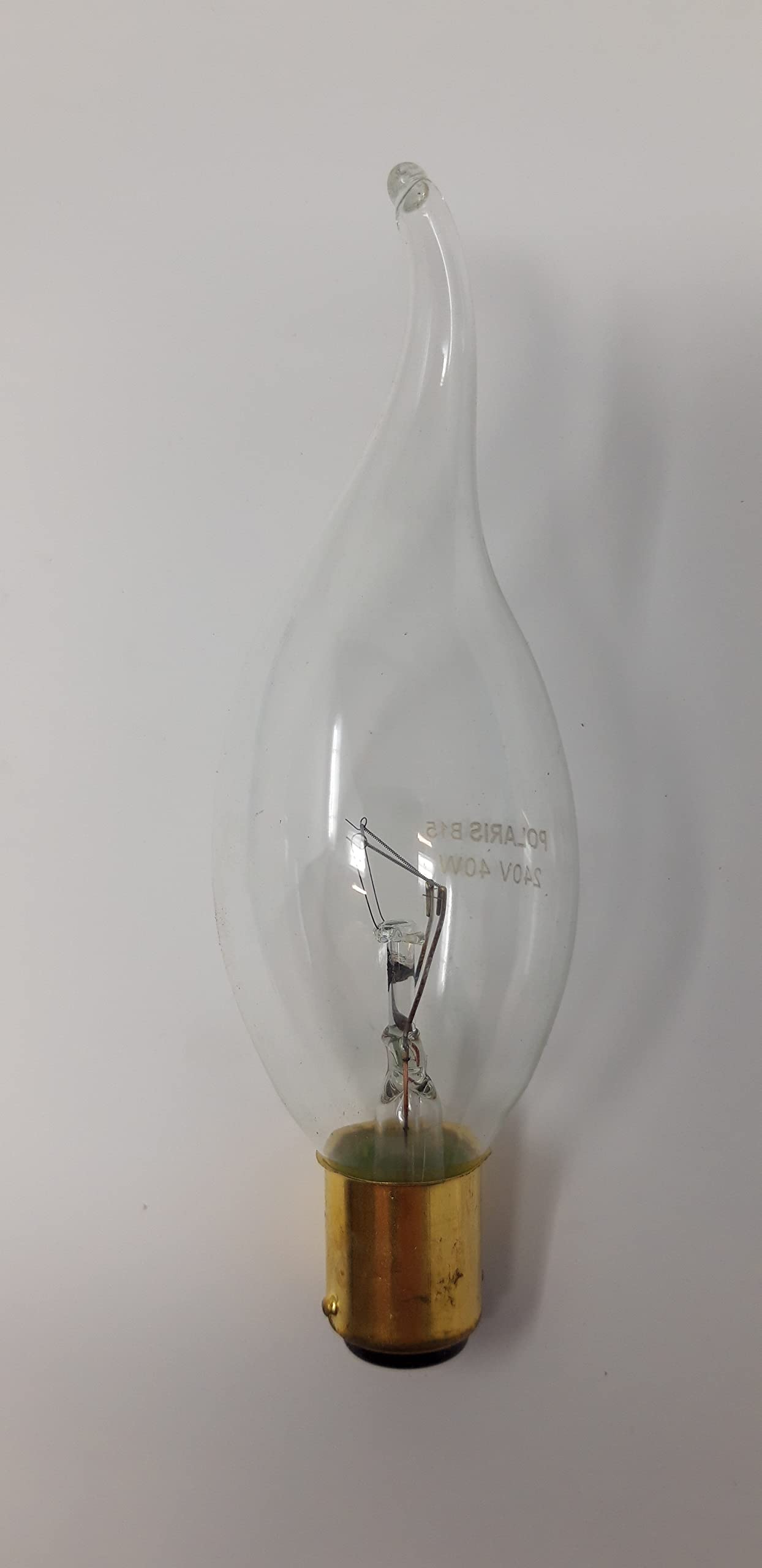 40w Bent Flame Tip Wick Candle Bulb SBC B15 Push in Pack of 10