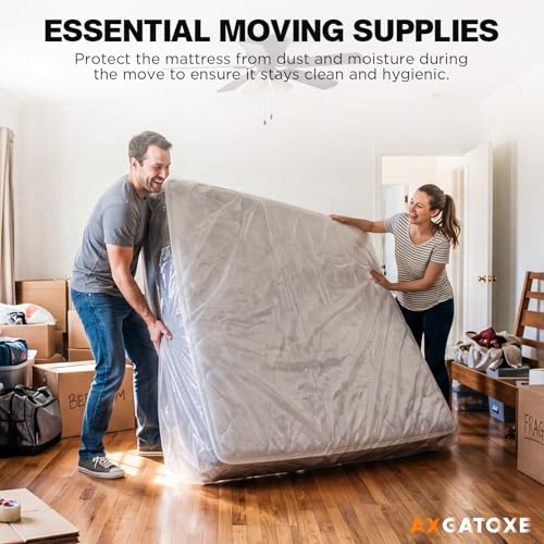 Axgatoxe Plastic Mattress Bag for Moving Storage, Queen Size (1.5MIL) - Image 5