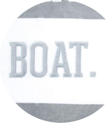 Miniatura 3 de Pavilion Gift Company - Come. Barco. Duerme. Manta de felpa real a rayas blancas y grises de 30 x 40 pulgadas