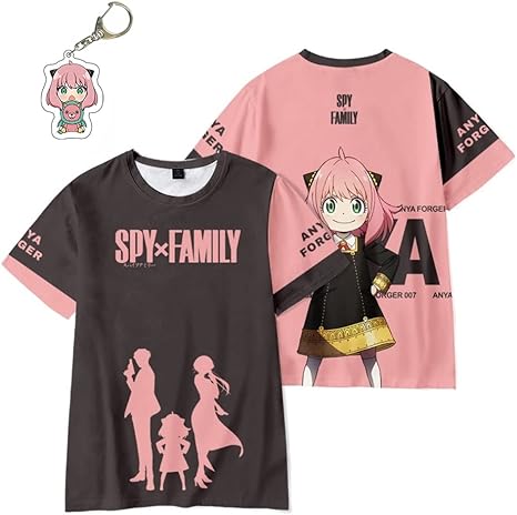 Amazon Co Jp スパイファミリー Tシャツ 子供 大人 Spy Family 半袖 アニメ 3dプリント アーニャ ヨル ロイド かわいい 子供服 大人服 春夏 柔らかい 誕生日 プレゼント スパイファミリー グッズ キーホルダー付き 5 3xl 服 ファッション小物
