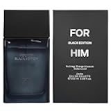 For Him Black Edition Cologne for Men EDT Eau De Toilette 100 ML (3.4 FL OZ)