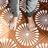 Boho Flowers Wall Stencils, Reusable Template for Painting Large Pattern on Floors, Walls, Patio & Concrete, 2-Pack DIY Décor