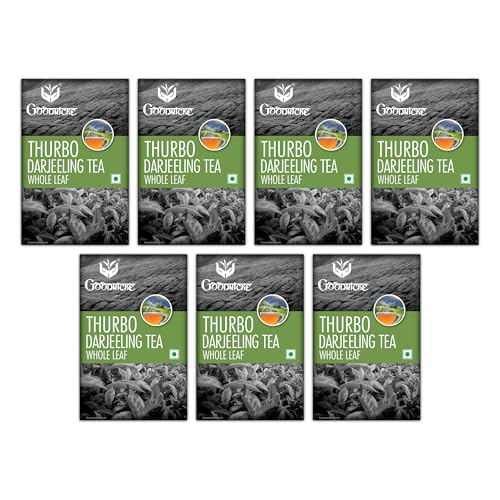 Image of GOODRICKE Thurbo Darjeeling Tea - 100Gm(Pack Of 7)| 100% Pure & Original Single Estate Whole Leaf Tea | Premium Black Long Loose Tea Leaves With Rich Taste