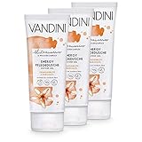 VANDINI Energy Pflege Duschgel Damen mit Orangenblüte & Babassuöl - Pflegedusche für normale bis trockene Haut - veganes Shower Gel für Frauen ohne Silikone, Parabene & Mineralöl (3x 200 ml)
