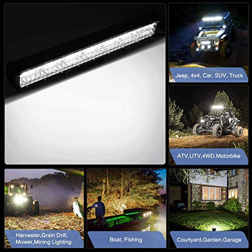 Nilight 18024C-A 420W 20Inch Triple Row Flood Spot Combo 42000Lm Bar Driving Boat Led Off Road Lights For Trucks thumb #2