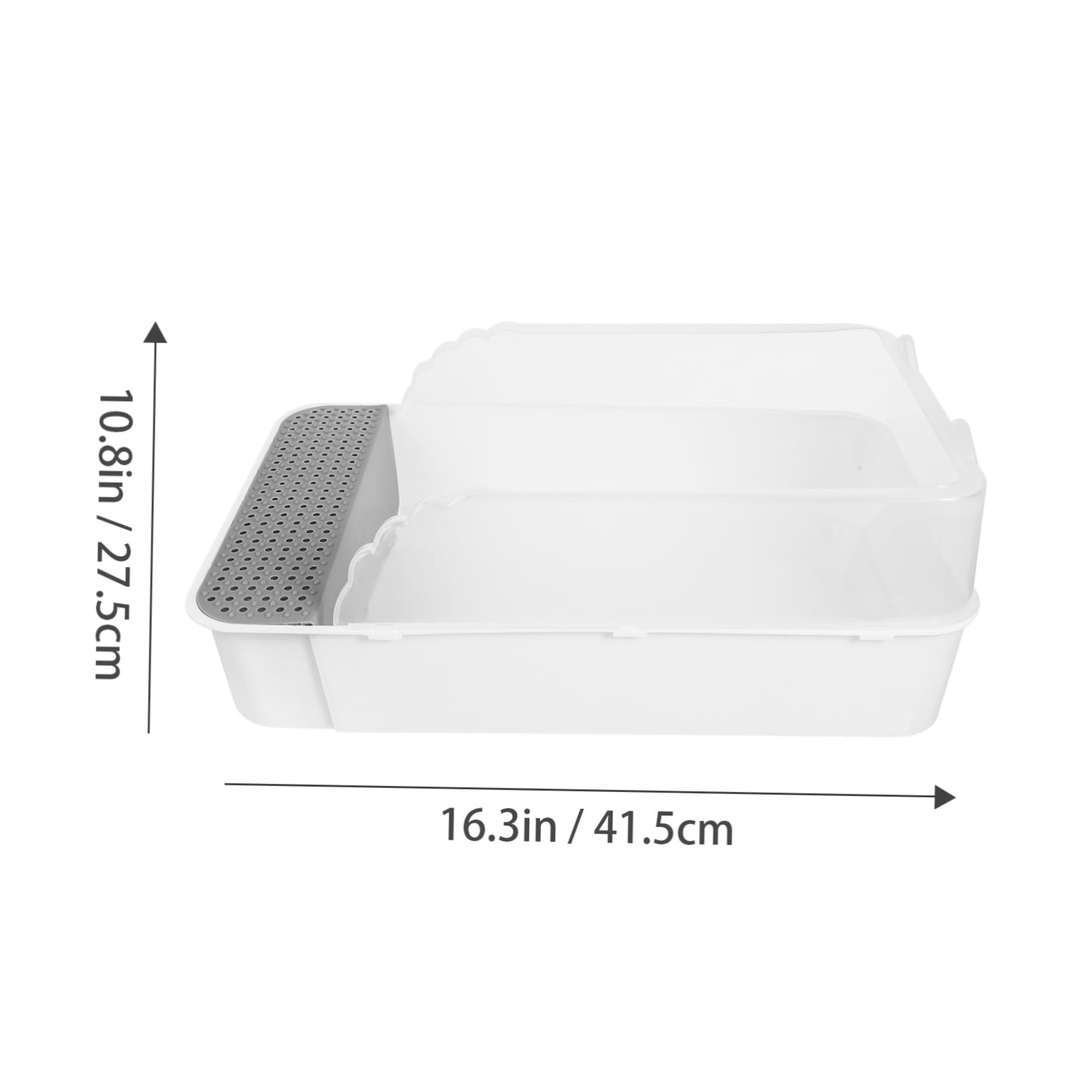 SEWOART Cat Litter Pan Simple Generous Appearance Semi-Closed Splash Small Size