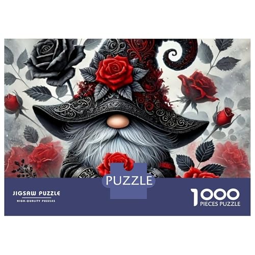 Rompecabezas de duende y rosas de 1000 piezas, el juego de mesa ideal para reducir el estrés 2