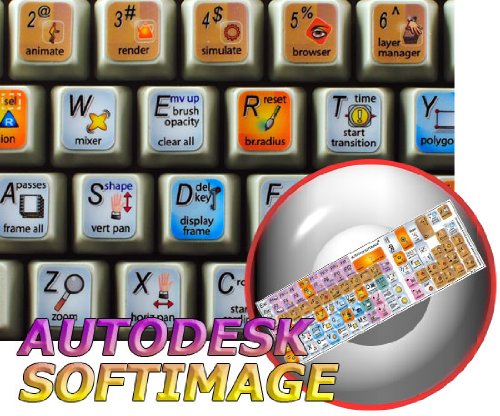 4KeyboardAUTODESK SOFTIMAGE New Keyboard Stickers Shortcuts