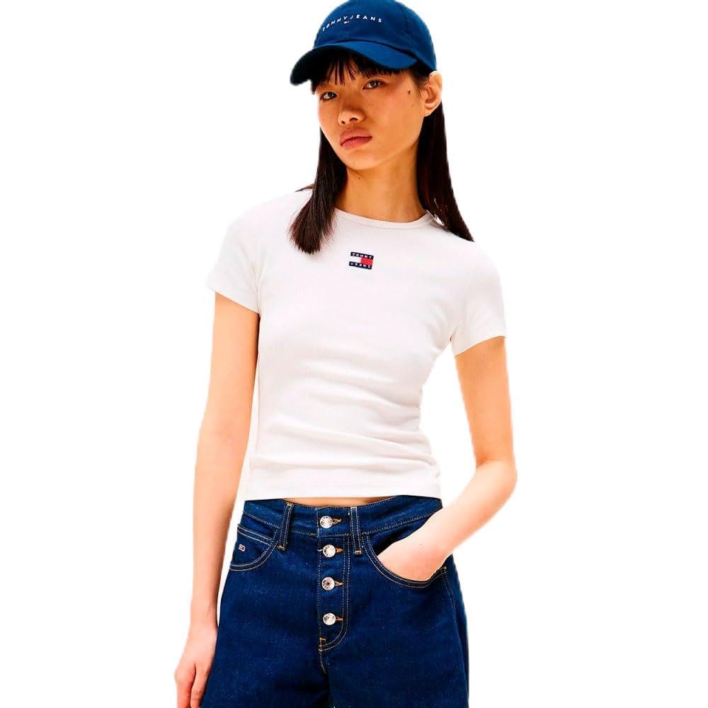 TJW SLIM BADGE RIB TEE T-shirt Kadın