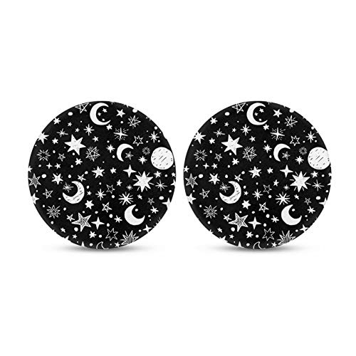 Forchrinse 2 pack posavasos absorbentes redondos 7 cm