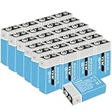 YKM - Paquete de 24 baterías de 9 V, batería de alarma de humo