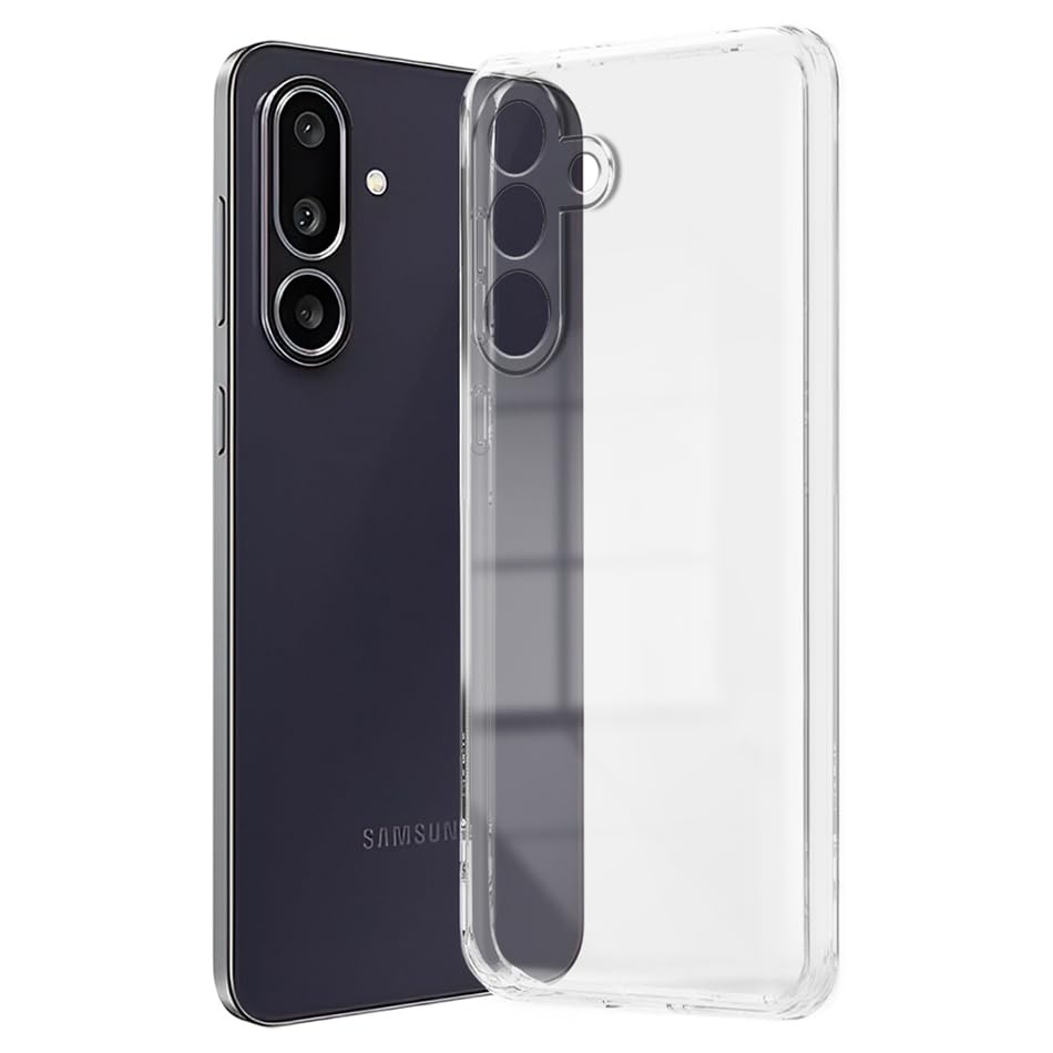 Image of Fashionury Crystal Clear Case for Samsung Galaxy M56 5G | Yellowing Resistance | Transparent TPU Silicone | Raised Camera Lips | Slim Transparent Cover