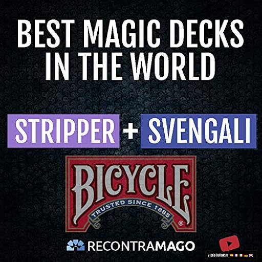 RecontraMago Magia Bicycle - Las Top Barajas Mágicas del Mundo Ahora en Cartas Bicycle - Trucos de Magia para niños y Adultos (Stripper + SVENGALI) | Ya disponible en tu tienda friki favorita! En mundofriki.es!