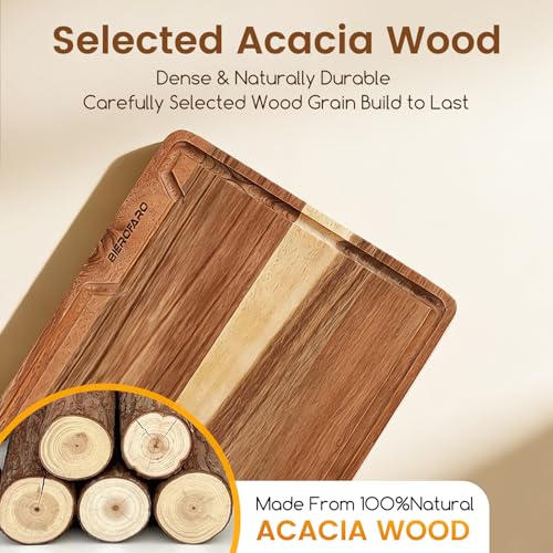 Set de 2 Tablas de Cortar de Madera Acacia miniatura 4