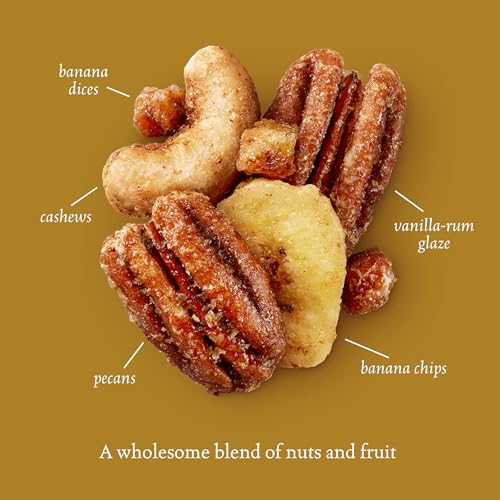 Sahale Snacks Glazed Mix, Banana Rum Pecans, 24 Ounce