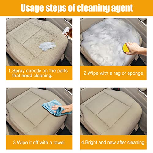 Chaads Multi-Purpose Car Foam Cleaner And Rust Remover|For Car Interiors, Car And House Foam Cleaner Lemon Scent, Leather Stain Remover, Multi-Purpose Foam Cleaner (100Ml/2Pcs) #TOP2