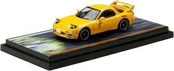 HJ64 1/64 Mazda RX-7 FD3S RED SUNS Initial D VS Nakasato Koshi Takahashi Awareness Driver Figure Included Complete Product