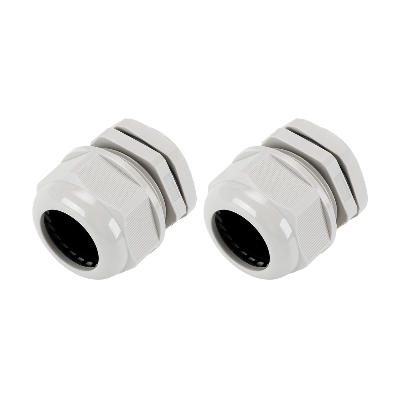 1-1/4 NPT White Cable Gland, 2Pcs IP69 Adjustable 24-32mm/0.94-1.25inch Junction case Connector Nylon Glands Joints with Washer, Connectors White Cord Grip Kit for Electrical Box Strain Relief