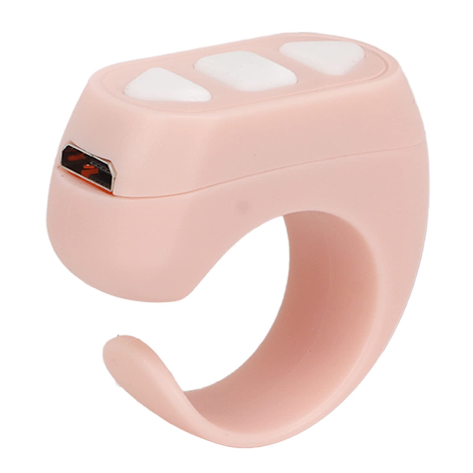 Bluetooth Page Turner Ring pour Kindle APP, Compatible iOS Android (Rose)
