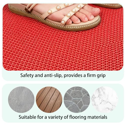 Alfombrilla Antideslizante XIAOMEI 140x110 cm Roja Multiusos 6