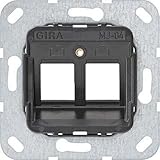 Anzahl der Packung: 1 Gira 560400 Modular Jack 4, 2-Fach Tragring