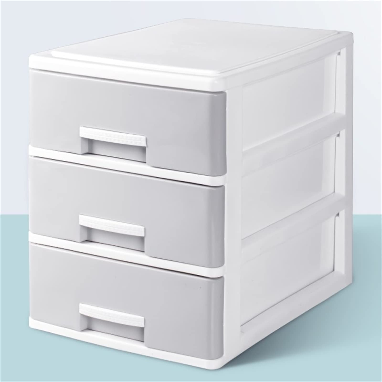 Ce classeur Vertical de Bureau avec tiroirs et Plusieurs Niveaux Offre Un Rangement Pratique pour Divers Objets et Accessoires. Meuble de classement pour la Maison, Gris 34 x 25 x 42 cm.