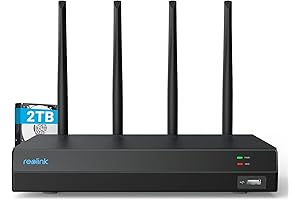 RLN12W 4K 12CH WiFi NVR: WiFi 6 Dual-Band NVR with Built-in 2TB HDD