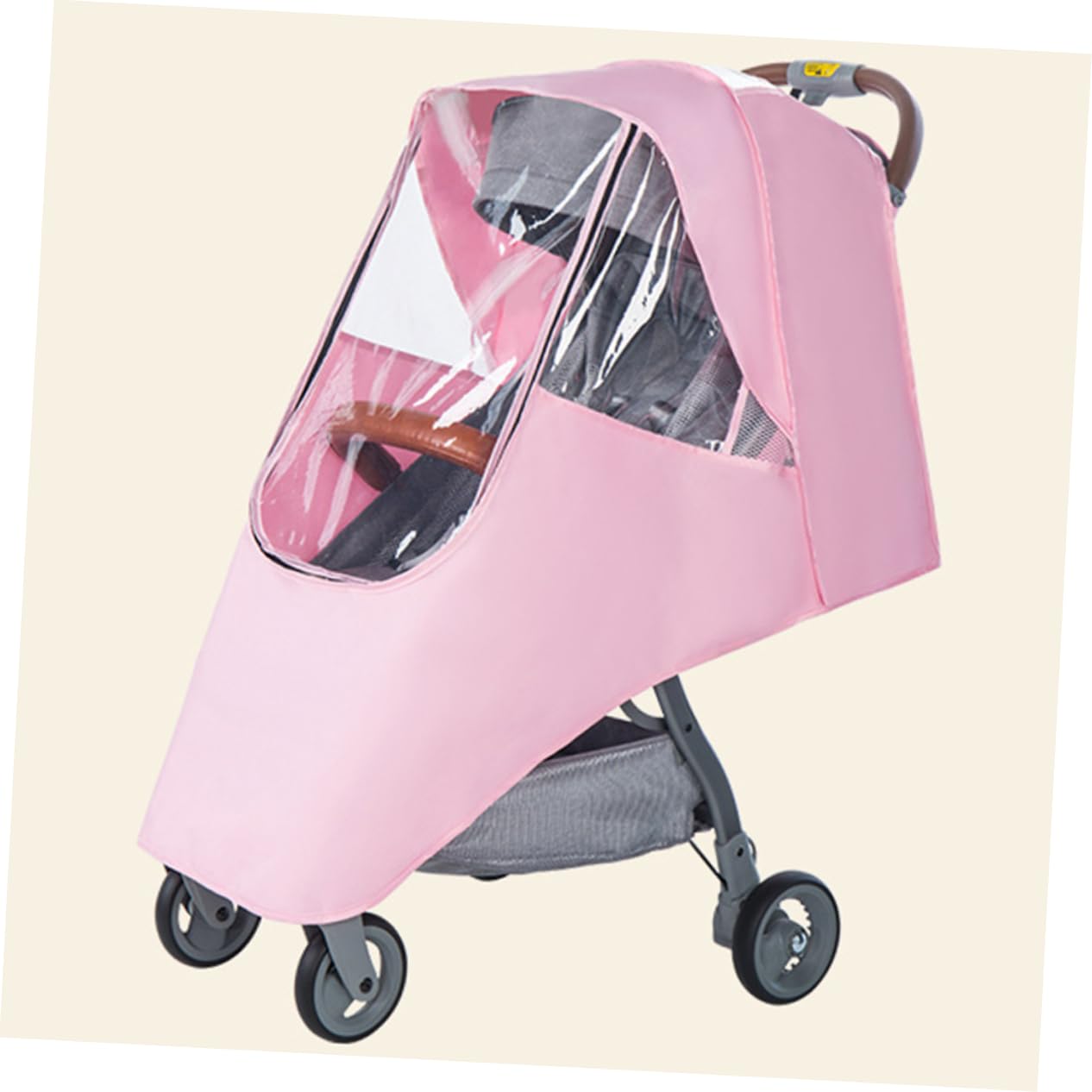 VICASKY Stroller Rain Cover Universal Windproof Cover Pink Waterproof and Spittle-Proof for Outdoor Use