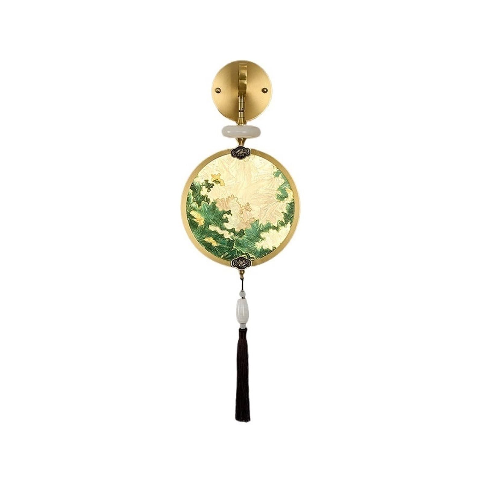 WQQYU6HKF Lights Hanging Circular Decor Round Wall Sconce with Long Fabric Tassel for Indoor Lamps