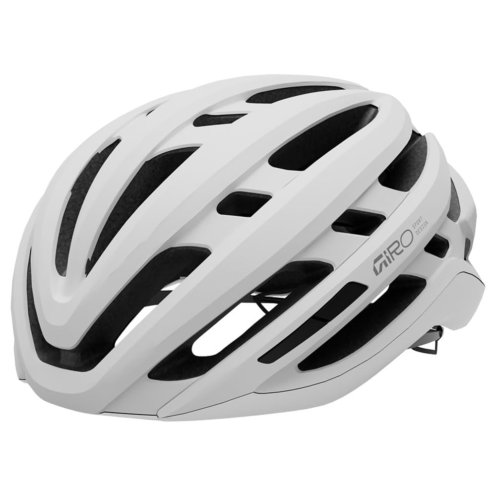 Giro - Agilis MIPS Helme - Erwachsene Unisex - Schutzausrüstung, Fahrradhelm, Rennradhelm, Rennrad-Schutzhelm, Matt Weiß, M