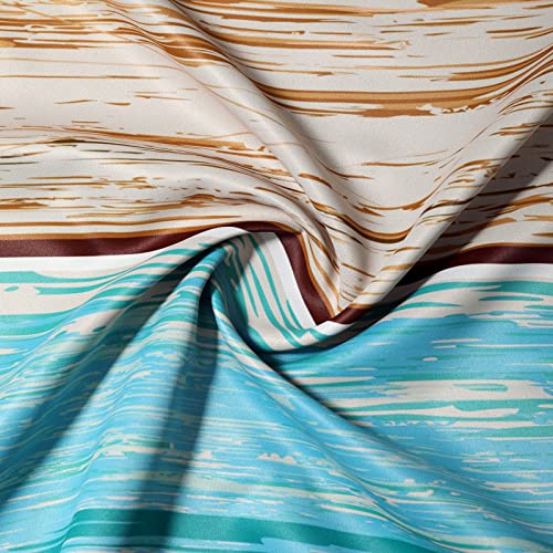 Yokii Rustic Country Blackout Curtains For Living Room Bedroom Cabin Windows 84 Inch Length 2 Curtain Panels Retro Barn Wood Teal Green Cottage Shabby Window Treatments Draperies Room Darkening #TOP1