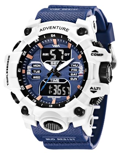 Image of V2A Bold & Big Dial Analog-Digital Sports Watch for Men | Multifunction Military Wristwatch | Gift for Men
