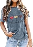 Patriotic Shirts for Women Red White and Blue Shirts American Flag Shirt 4th of July Tops Funny Wine