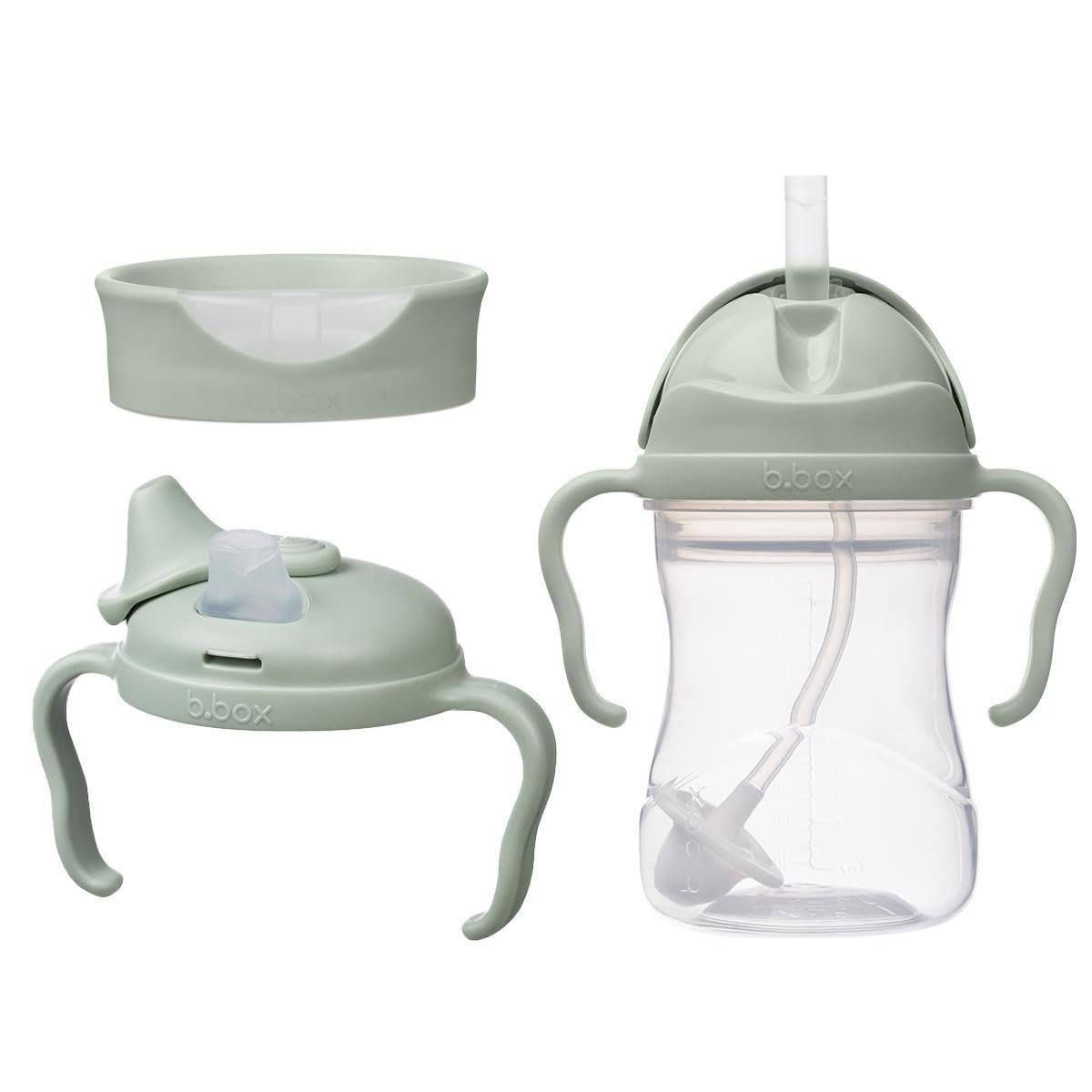 b.box Kleinkind 3-in-1 Vorteilspaket | Ein Becher, drei Deckel zur Unterstützung der Trinkentwicklung von Babys und Kleinkindern. BPA-frei, spülmaschinenfest | Ab 4 Monaten | 240 ml