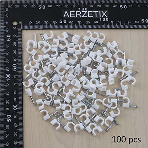 AERZETIX - C62196 - Set di 100 fermacavi/fascette